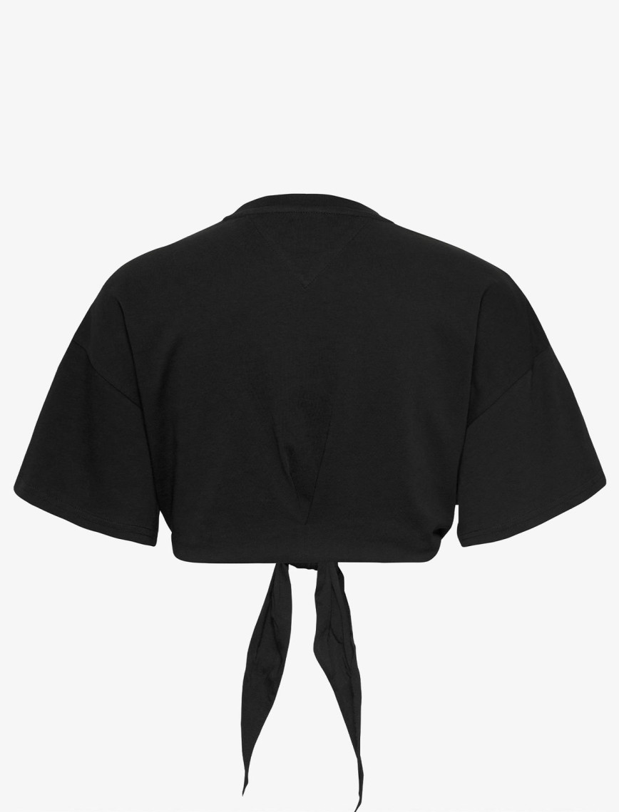 Tommy Jeans Waist Tie Badge Kadın Siyah T-Shirt Tommy Jeans Waist Tie Badge Kadın Siyah T-Shirt