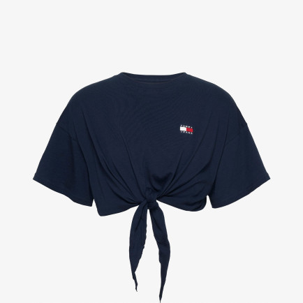 Tommy Jeans Reg Waist Tie Badge Ext Kadın Lacivert T-Shirt
