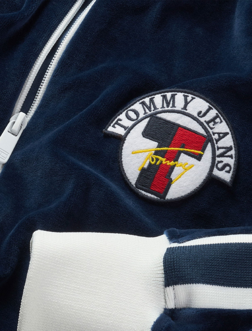 Tommy Hilfiger Tjw Velvet Side Strip Kadın Mavi Ceket Tommy Hilfiger Tjw Velvet Side Strip Kadın Mavi Ceket