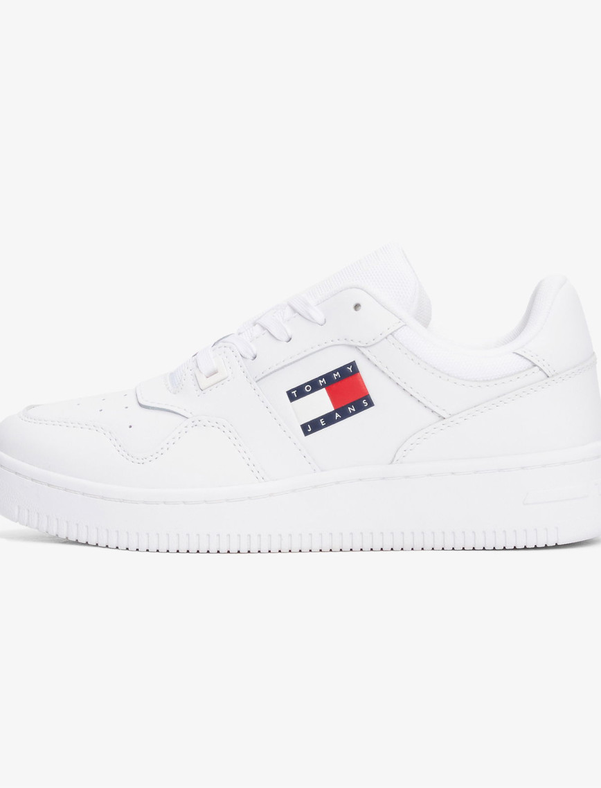 Tommy Jeans Retro Basket Ess Kadın Beyaz Spor Ayakkabı Tommy Jeans Retro Basket Ess Kadın Beyaz Spor Ayakkabı