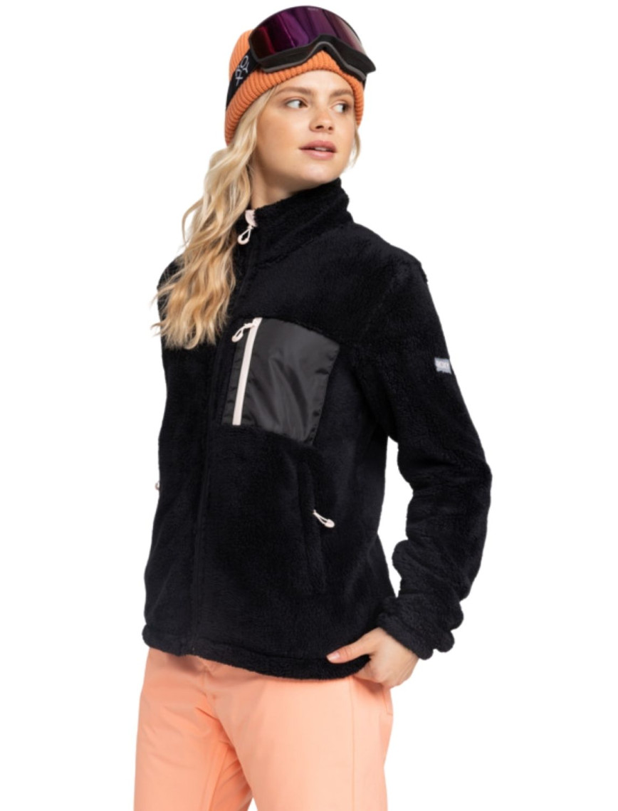 Roxy Alabama Full Zip Solid Kadın Siyah Polar Ceket Roxy Alabama Full Zip Solid Kadın Siyah Polar Ceket