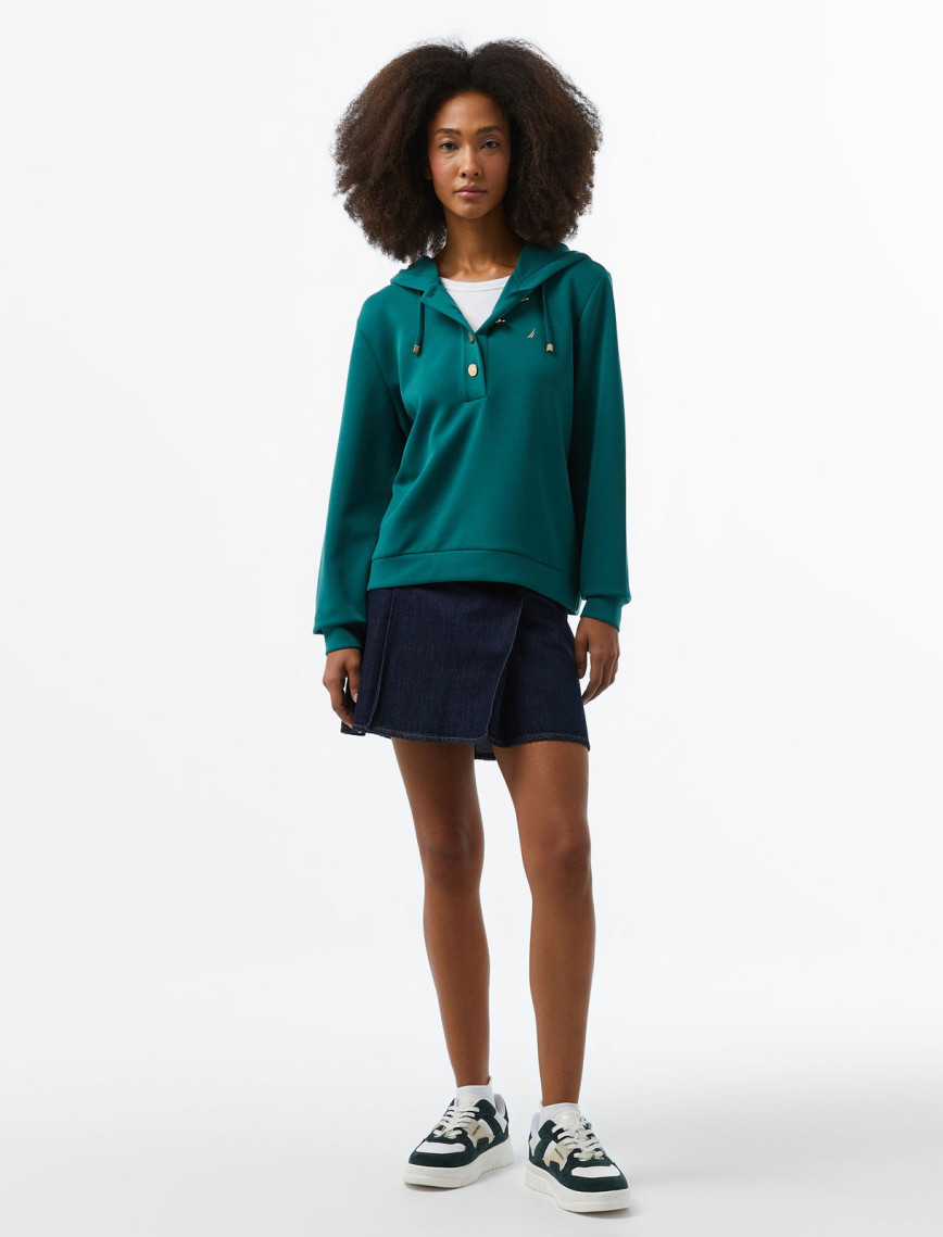 Nautica Kadın Yeşil Regular Fit Sweatshirt