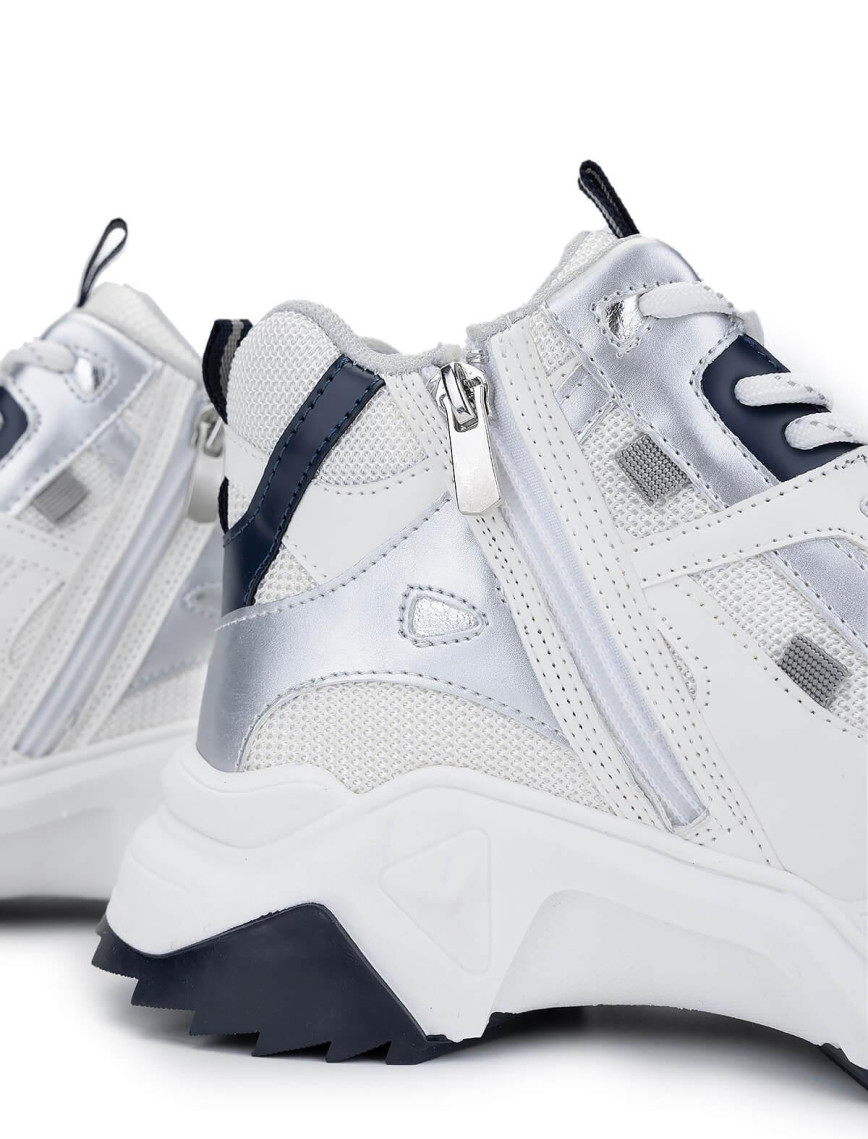 Tamer Tanca Kadın Vegan Beyaz/Lacivert Sneakers & Spor Bot Tamer Tanca Kadın Vegan Beyaz/Lacivert Sneakers & Spor Bot