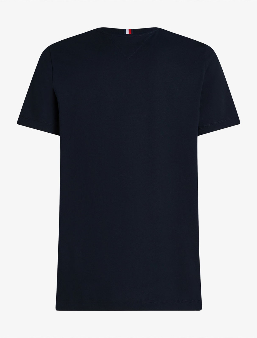 Tommy Hilfiger Script Logo Erkek Mavi T-Shirt Tommy Hilfiger Script Logo Erkek Mavi T-Shirt