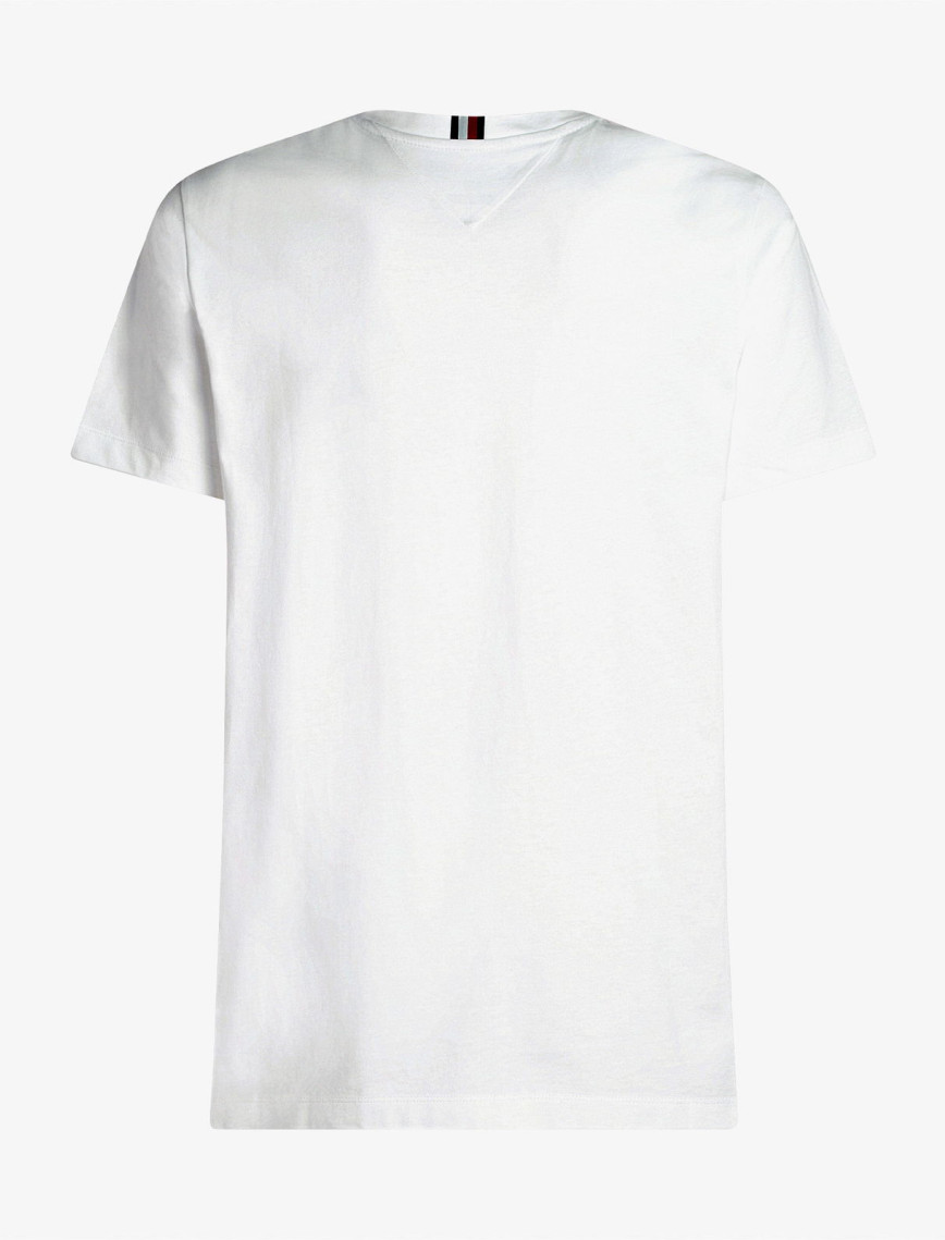 Tommy Hilfiger Script Logo Erkek Beyaz T-Shirt Tommy Hilfiger Script Logo Erkek Beyaz T-Shirt