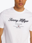 Tommy Hilfiger Script Logo Erkek Beyaz T-Shirt Tommy Hilfiger Script Logo Erkek Beyaz T-Shirt