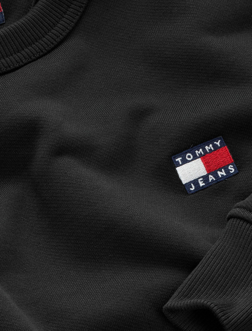 Tommy Jeans Reg Badge Crew Ext Erkek Siyah Sweatshirt Tommy Jeans Reg Badge Crew Ext Erkek Siyah Sweatshirt