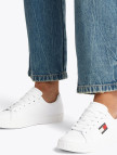 Tommy Hilfiger Logo Ess Kadın Beyaz Sneaker Tommy Hilfiger Logo Ess Kadın Beyaz Sneaker