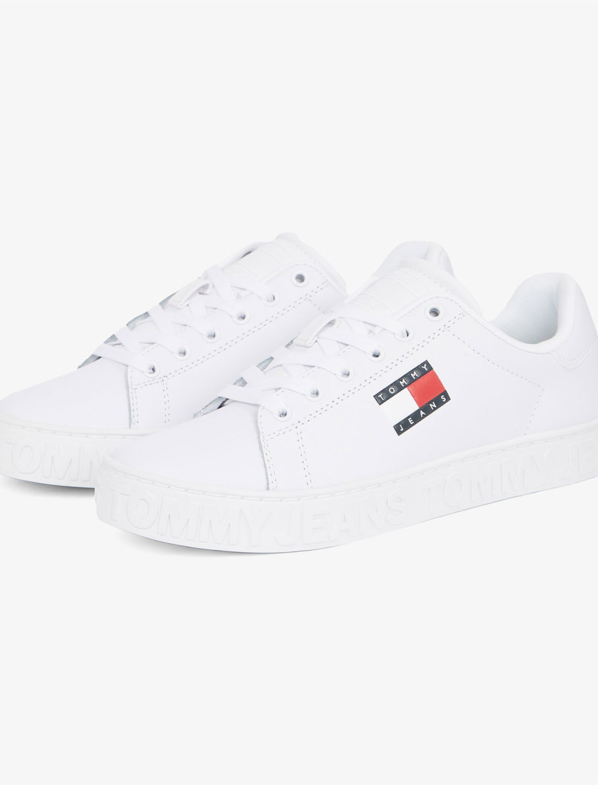 Tommy Hilfiger Logo Ess Kadın Beyaz Sneaker Tommy Hilfiger Logo Ess Kadın Beyaz Sneaker