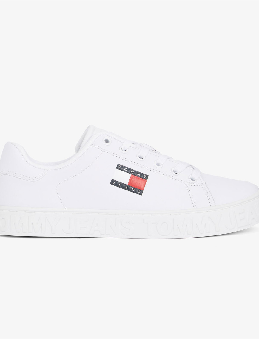 Tommy Hilfiger Logo Ess Kadın Beyaz Sneaker Tommy Hilfiger Logo Ess Kadın Beyaz Sneaker