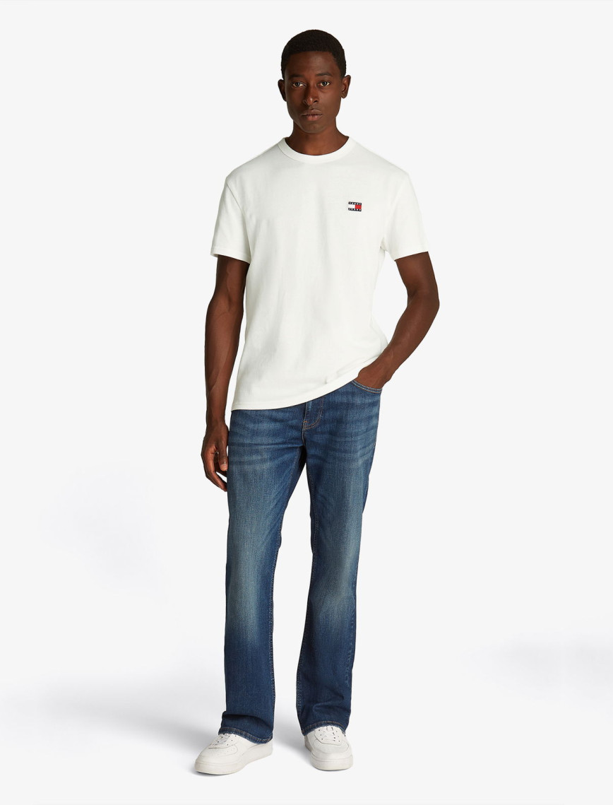Tommy Jeans Reg Badge Ext Erkek Beyaz T-Shirt Tommy Jeans Reg Badge Ext Erkek Beyaz T-Shirt