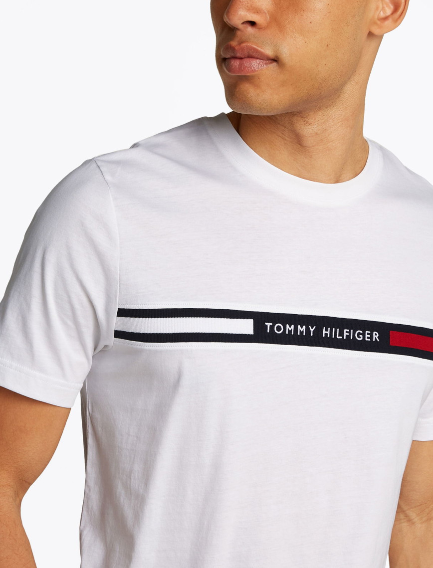 Tommy Hilfiger Chest Insert Erkek Beyaz T-Shirt Tommy Hilfiger Chest Insert Erkek Beyaz T-Shirt