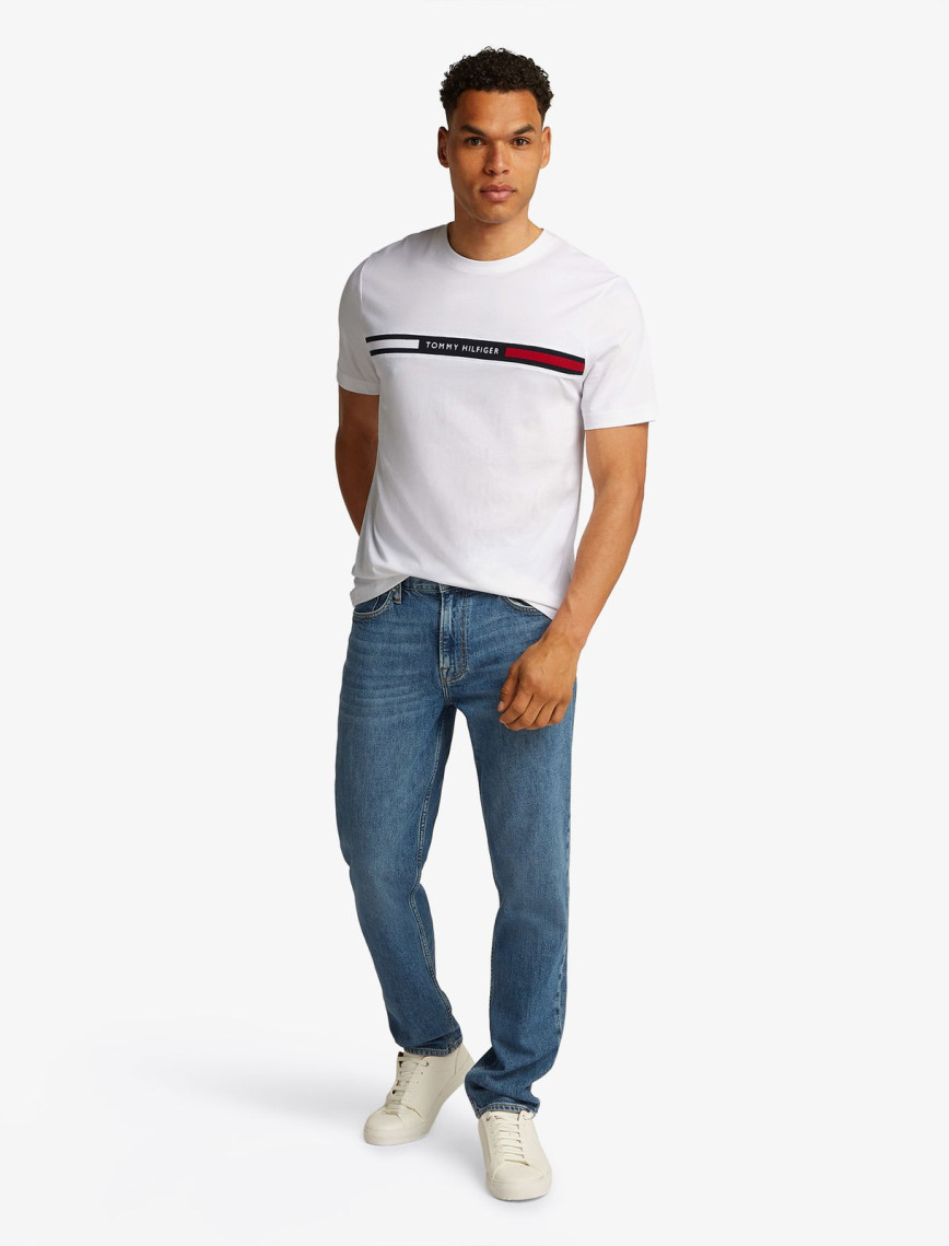 Tommy Hilfiger Chest Insert Erkek Beyaz T-Shirt Tommy Hilfiger Chest Insert Erkek Beyaz T-Shirt