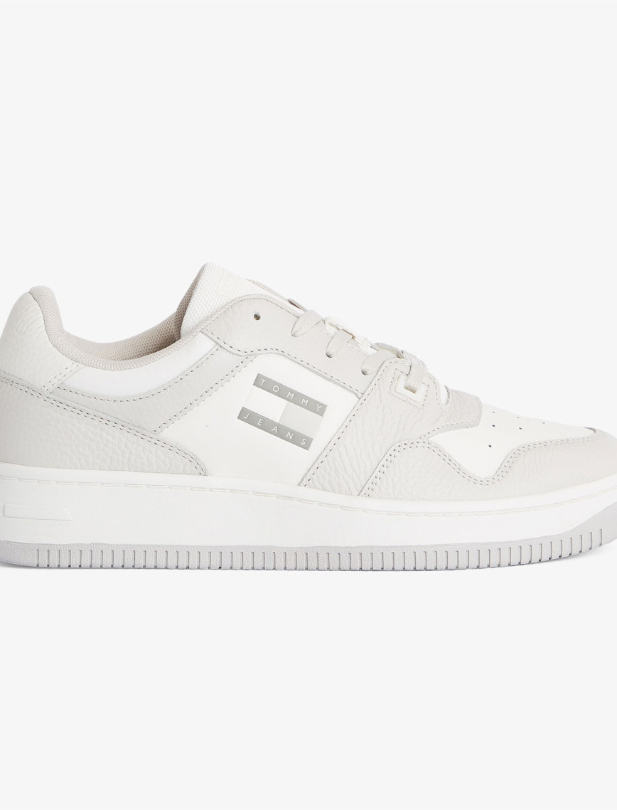 Tommy Hilfiger Tjm Retro Basket Cupsole Tumble Erkek Beyaz Spor Ayakkabı Tommy Hilfiger Tjm Retro Basket Cupsole Tumble Erkek Beyaz Spor Ayakkabı