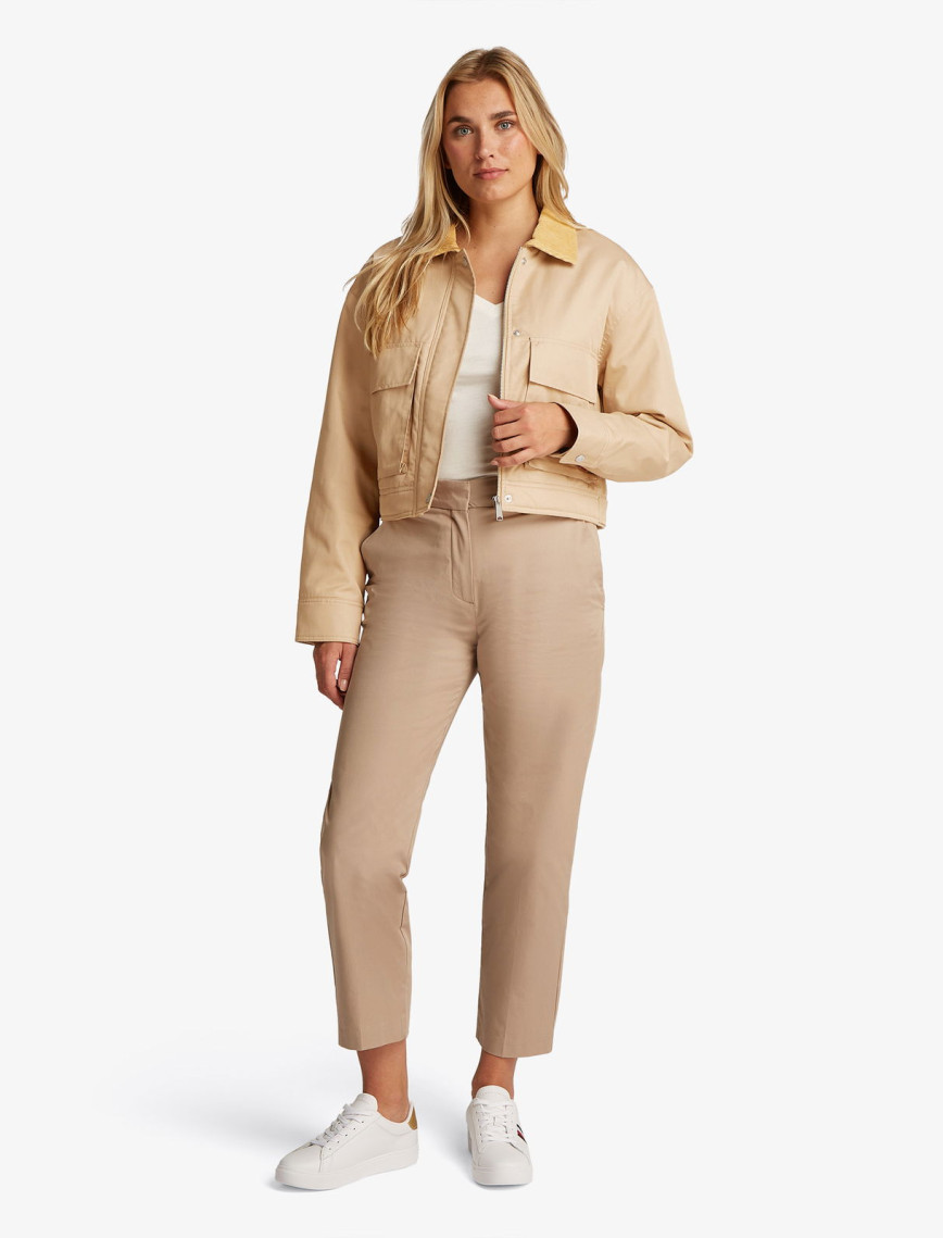 Tommy Hilfiger Tjw Twill With Cord Kadın Kahverengi Ceket Tommy Hilfiger Tjw Twill With Cord Kadın Kahverengi Ceket