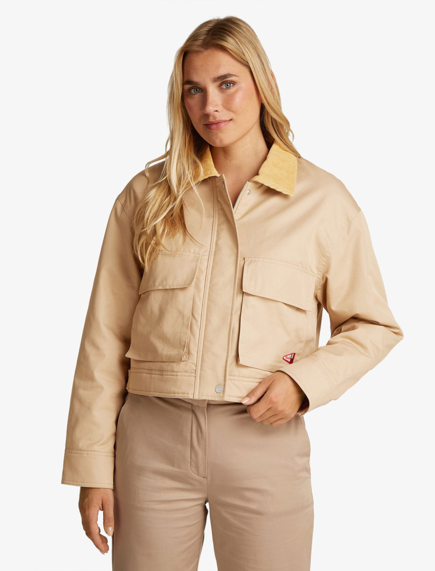 Tommy Hilfiger Tjw Twill With Cord Kadın Kahverengi Ceket Tommy Hilfiger Tjw Twill With Cord Kadın Kahverengi Ceket