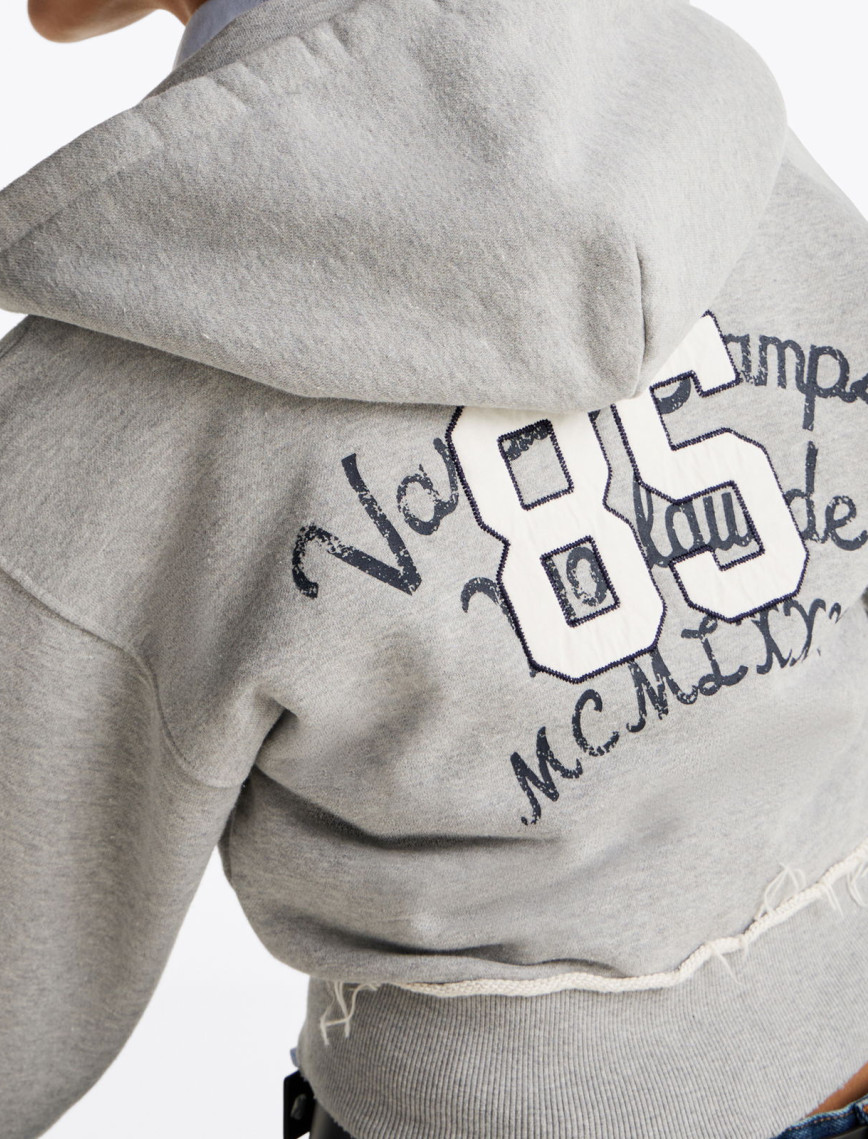 Tommy Hilfiger Tjcw Prep Varsity Zip-Thru Kadın Gri Sweatshirt Tommy Hilfiger Tjcw Prep Varsity Zip-Thru Kadın Gri Sweatshirt