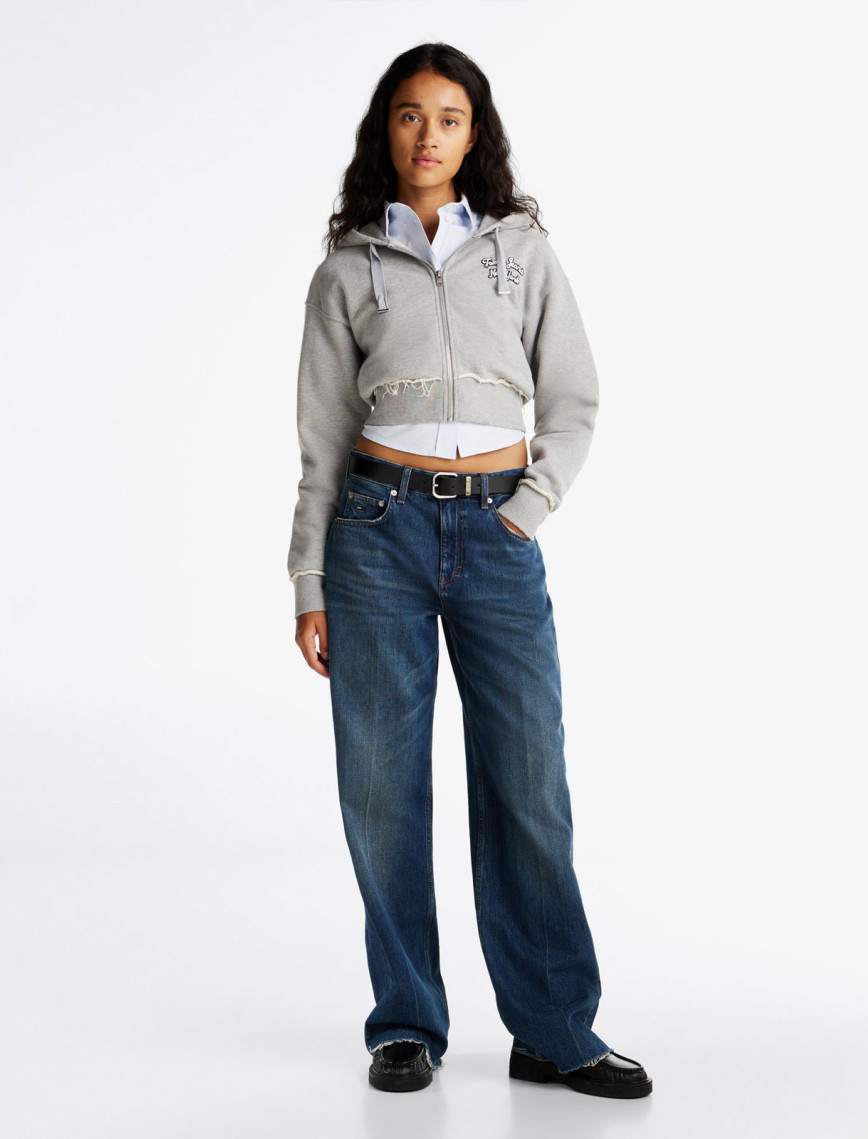 Tommy Hilfiger Tjcw Prep Varsity Zip-Thru Kadın Gri Sweatshirt Tommy Hilfiger Tjcw Prep Varsity Zip-Thru Kadın Gri Sweatshirt