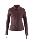 Bordo Kadın Deri Ceket Bordo Kadın Deri Ceket