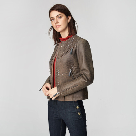 Kahve Breezy Kadın Troklu Deri Mont Kahve Breezy Kadın Troklu Deri Mont