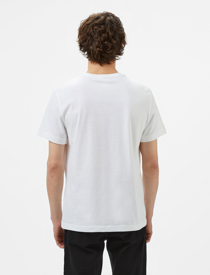 Calvin Klein City Photo Print Erkek Beyaz T-Shirt Calvin Klein City Photo Print Erkek Beyaz T-Shirt