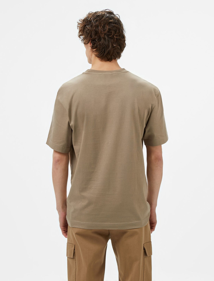 Calvin Klein Cotton Comfort Fit Erkek Bej T-Shirt Calvin Klein Cotton Comfort Fit Erkek Bej T-Shirt