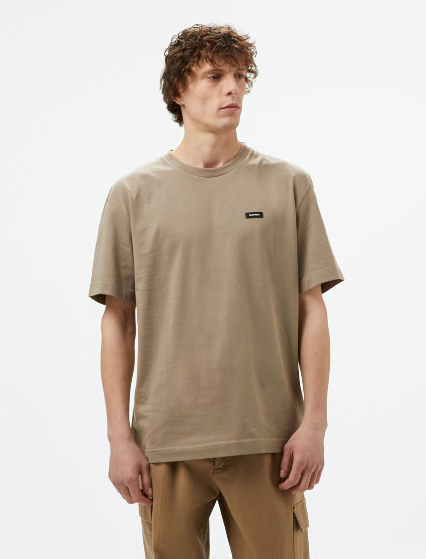 Calvin Klein Cotton Comfort Fit Erkek Bej T-Shirt Calvin Klein Cotton Comfort Fit Erkek Bej T-Shirt