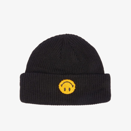 Market Smiley Upside Down Beanie Erkek Siyah Bere Market Smiley Upside Down Beanie Erkek Siyah Bere