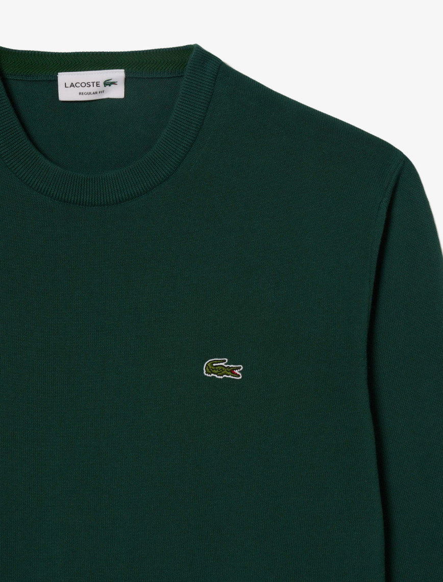 Lacoste Erkek Regular Fit Bisiklet Yaka Organik Pamuk Koyu Yeşil Kazak Lacoste Erkek Regular Fit Bisiklet Yaka Organik Pamuk Koyu Yeşil Kazak