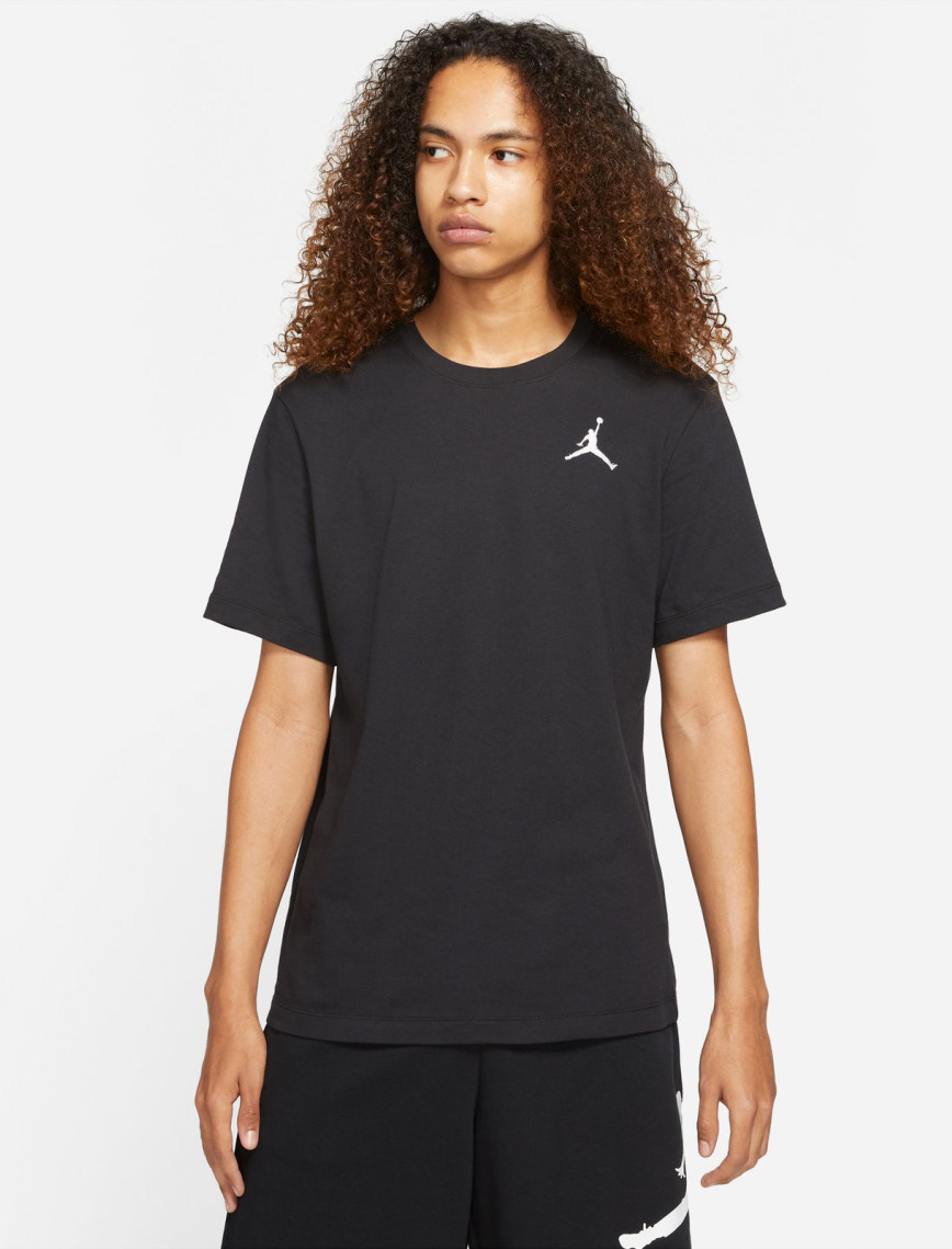 Jordan Jumpman Embroidered Crew Erkek Siyah T-Shirt Jordan Jumpman Embroidered Crew Erkek Siyah T-Shirt