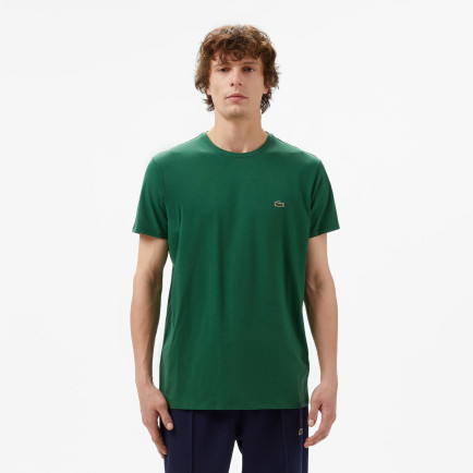 Lacoste Erkek Slim Fit Bisiklet Yaka Koyu Yeşil T-Shirt Lacoste Erkek Slim Fit Bisiklet Yaka Koyu Yeşil T-Shirt