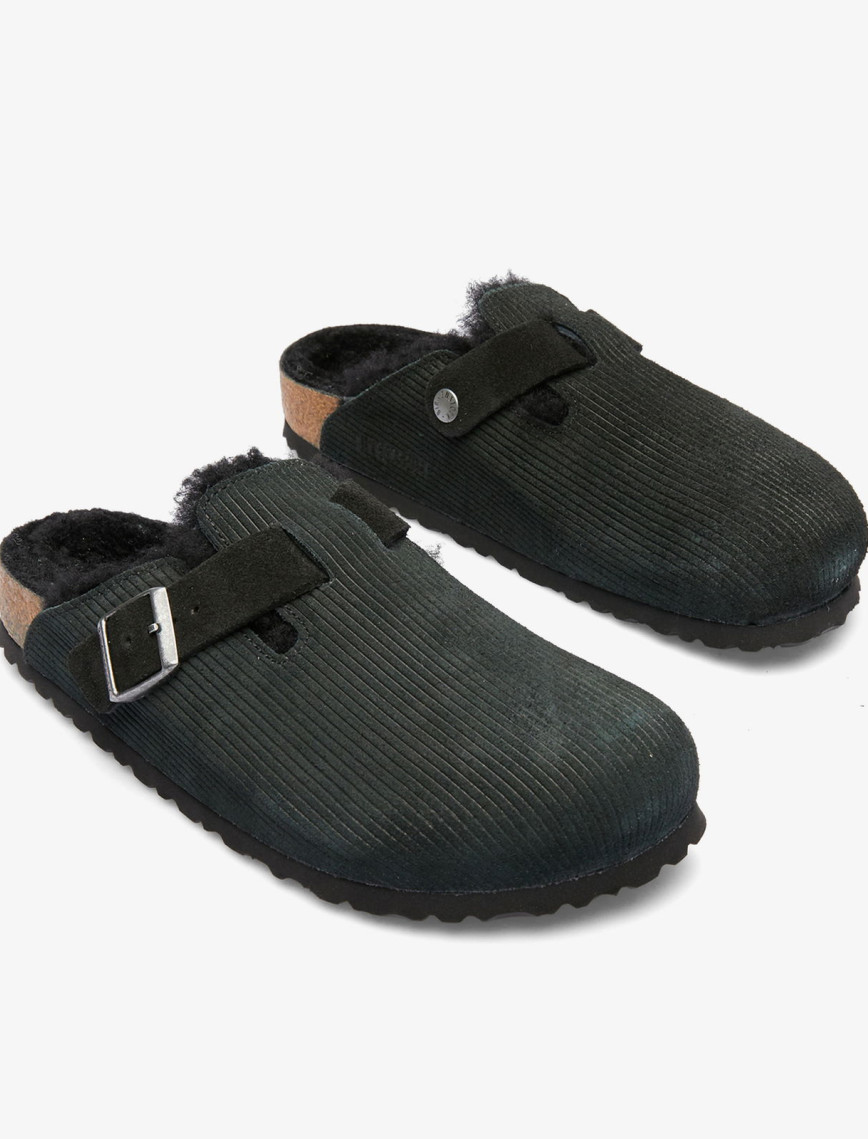 Birkenstock Boston Teddy Vl Gepragt Erkek Siyah Terlik Birkenstock Boston Teddy Vl Gepragt Erkek Siyah Terlik