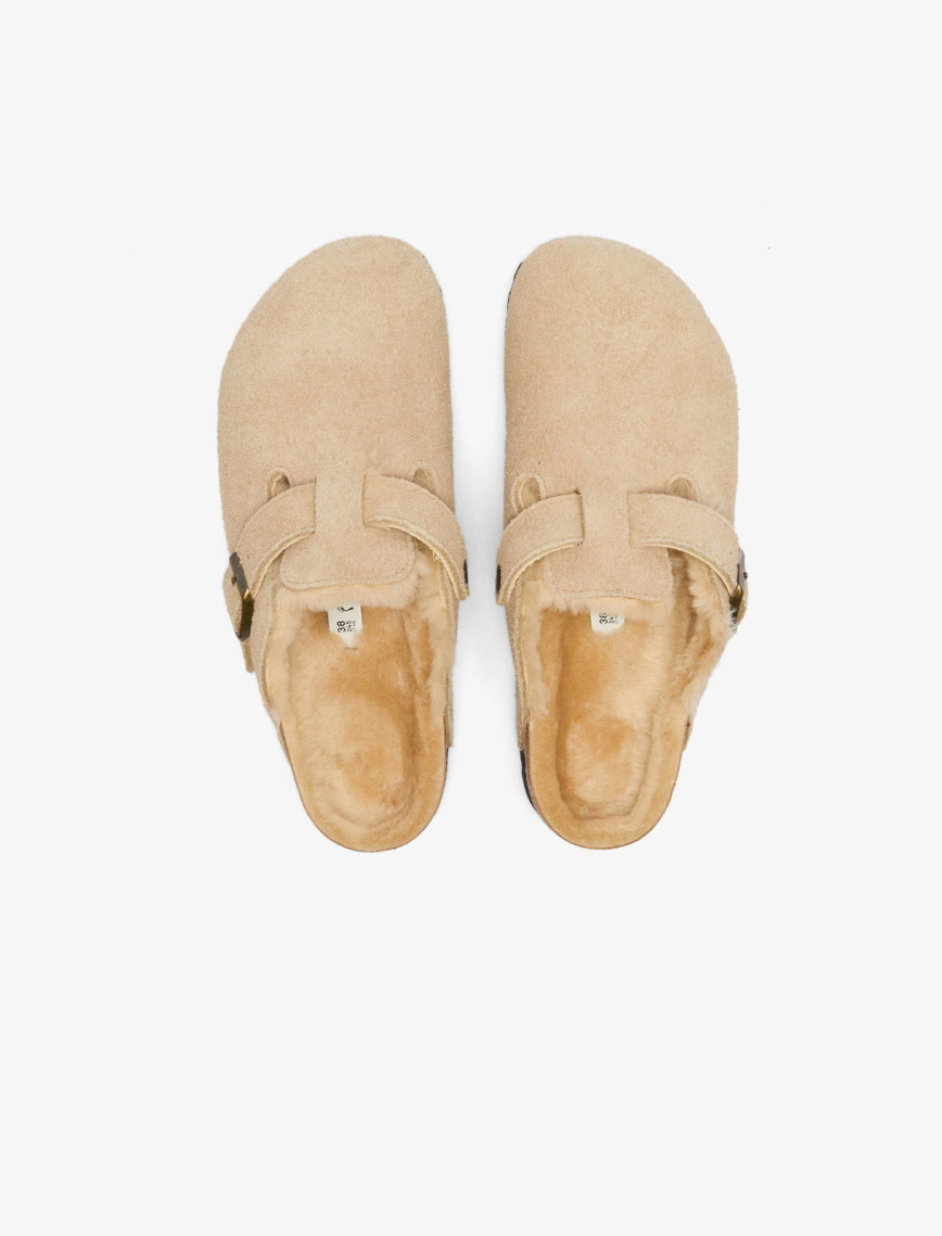 Birkenstock Boston Vl Shearling Unisex Kahverengi Terlik Birkenstock Boston Vl Shearling Unisex Kahverengi Terlik
