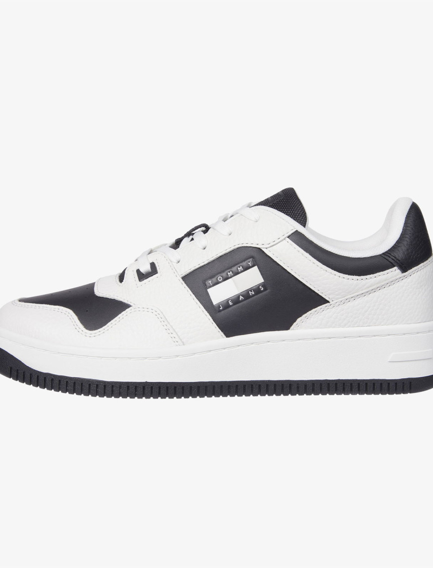 Tommy Hilfiger Tjm Retro Basket Cupsole Tumble Erkek Beyaz Spor Ayakkabı Tommy Hilfiger Tjm Retro Basket Cupsole Tumble Erkek Beyaz Spor Ayakkabı