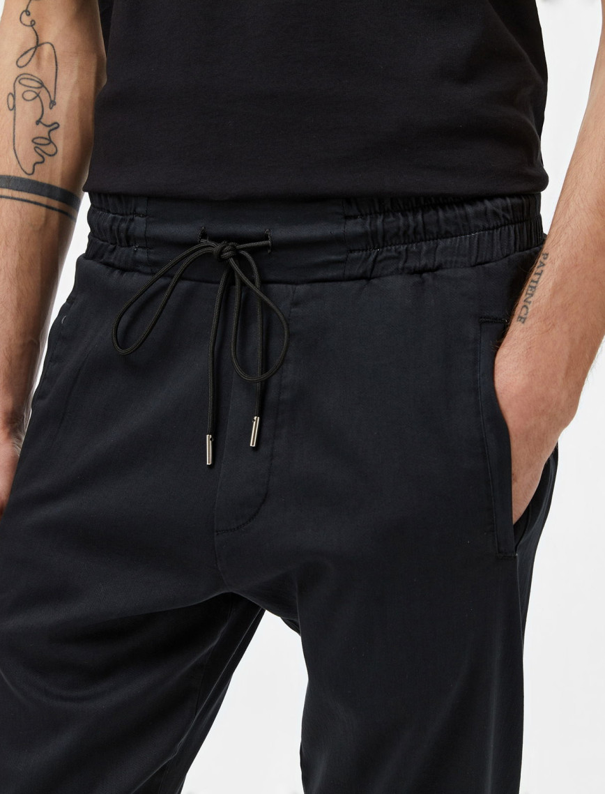 Story Of Angels Dream Logo Band Erkek Siyah Eşofman Altı