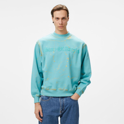 Story Of Angels Soa Gold Angel Hand-Dye Erkek Mavi Sweatshirt Story Of Angels Soa Gold Angel Hand-Dye Erkek Mavi Sweatshirt