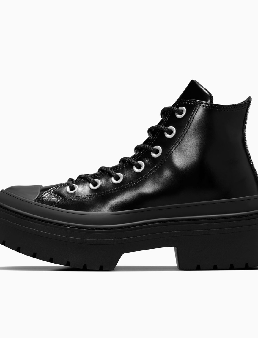 Converse Chuck Taylor All Star Lugged Heel Kadın Siyah Deri Platform Bot Converse Chuck Taylor All Star Lugged Heel Kadın Siyah Deri Platform Bot