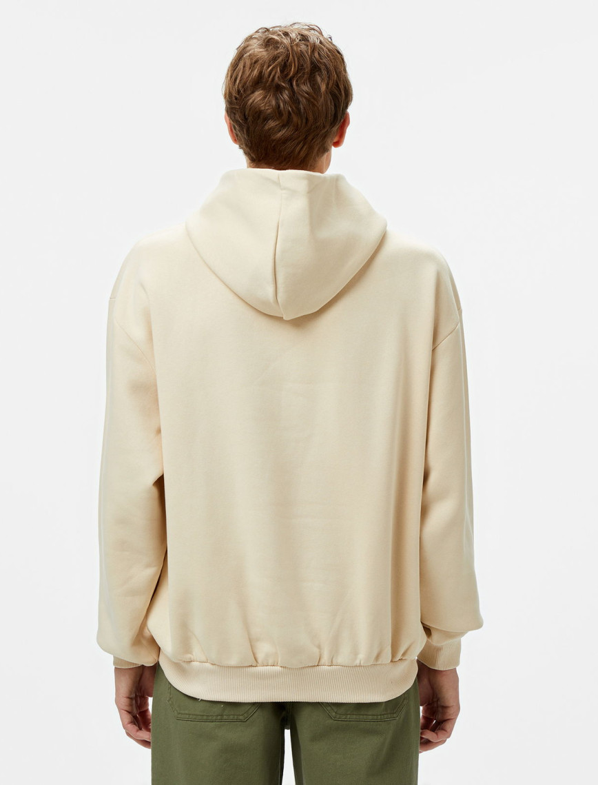 Karl Kani Small Signature Essential Os Erkek Krem Hoodie Karl Kani Small Signature Essential Os Erkek Krem Hoodie