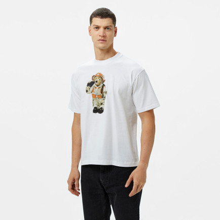 Market Hunter Bear Erkek Beyaz T-Shirt Market Hunter Bear Erkek Beyaz T-Shirt