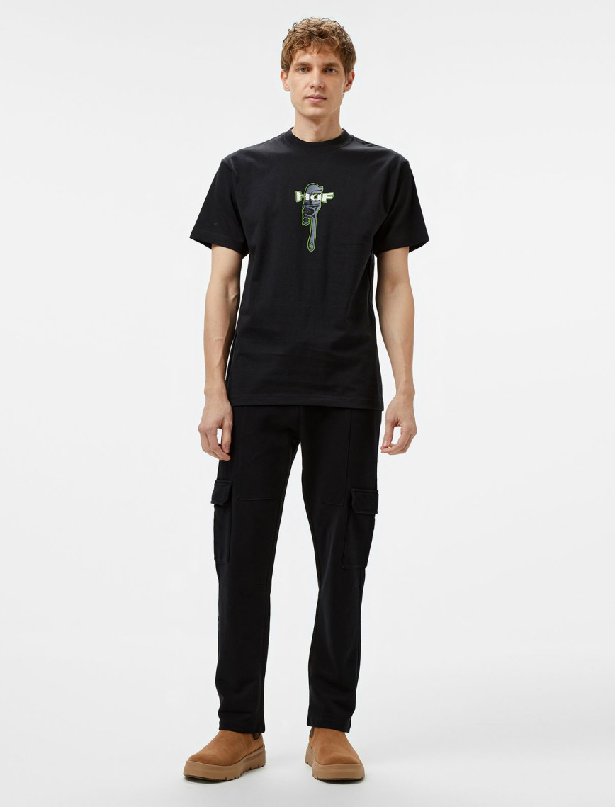 HUF Vise Erkek Siyah Tişört HUF Vise Erkek Siyah Tişört
