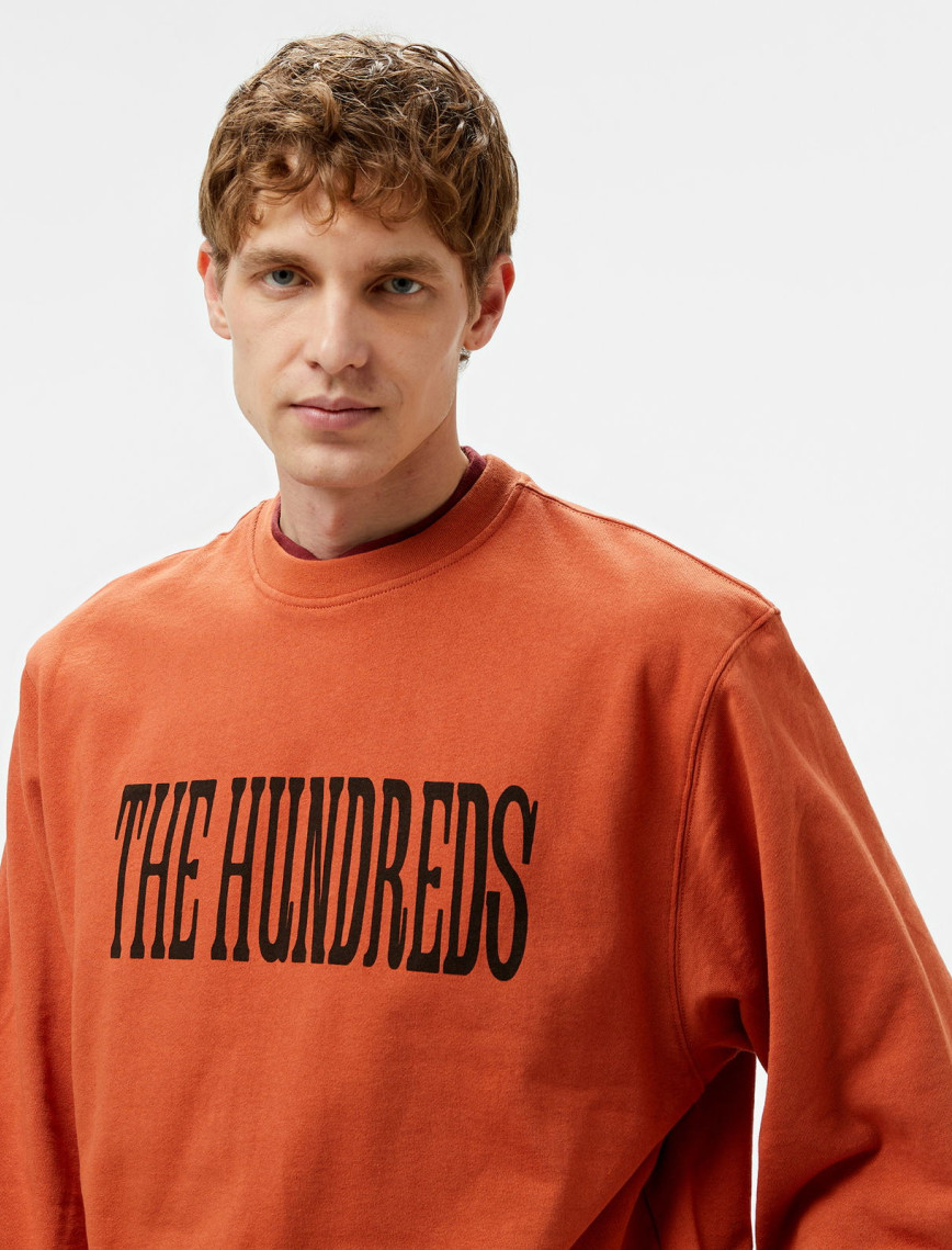 The Hundreds Layer Crewneck Erkek Kahverengi Sweatshirt The Hundreds Layer Crewneck Erkek Kahverengi Sweatshirt