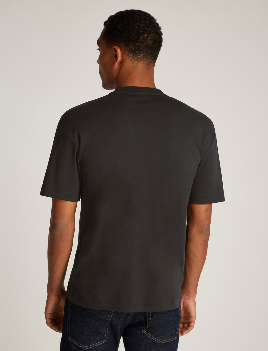 Calvin Klein Nano Logo İnterlo Erkek Siyah T-Shirt Calvin Klein Nano Logo İnterlo Erkek Siyah T-Shirt