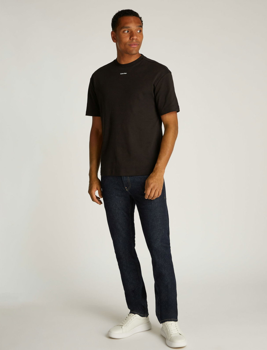 Calvin Klein Nano Logo İnterlo Erkek Siyah T-Shirt Calvin Klein Nano Logo İnterlo Erkek Siyah T-Shirt