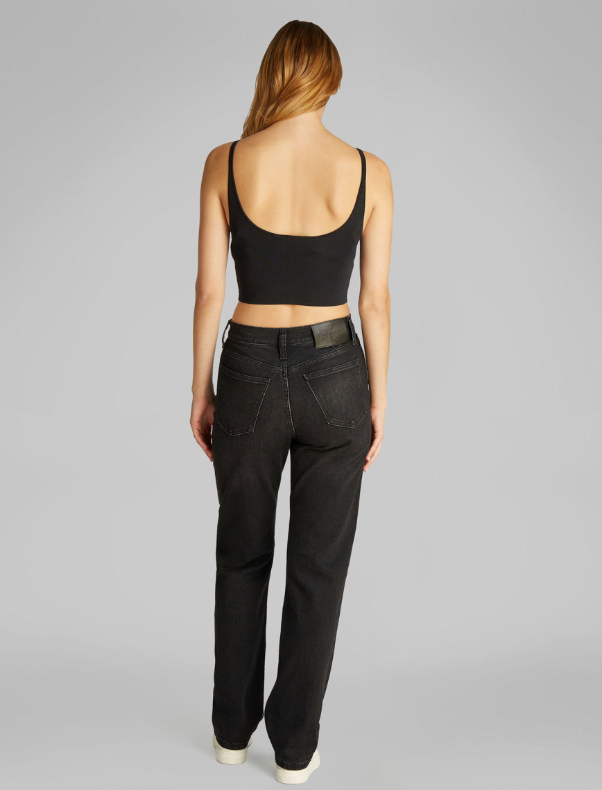 Calvin Klein Rayon Sweater Bralette Kadın Siyah Triko Calvin Klein Rayon Sweater Bralette Kadın Siyah Triko