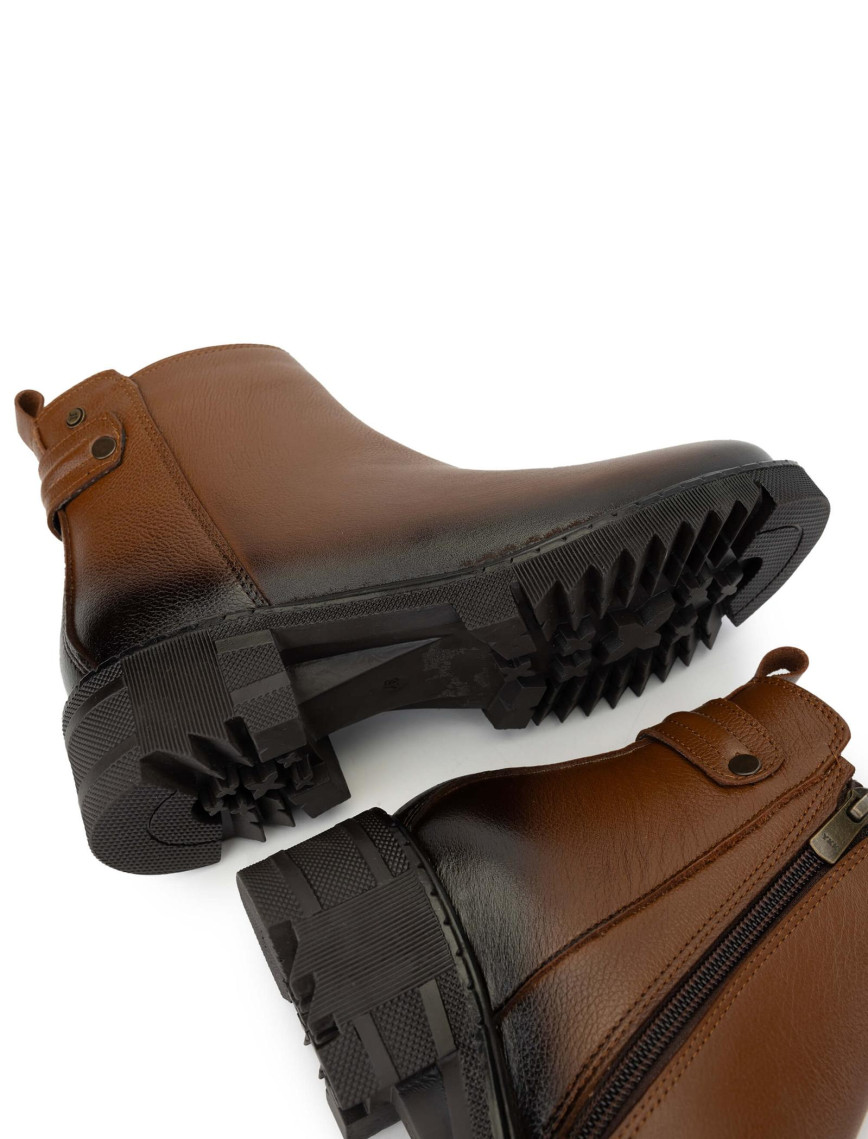 Tamer Tanca Kadın Hakiki Deri Taba Casual Bot Tamer Tanca Kadın Hakiki Deri Taba Casual Bot