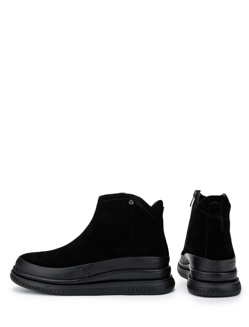 Tamer Tanca Kadın Hakiki Deri Siyah Süet Casual Bot Tamer Tanca Kadın Hakiki Deri Siyah Süet Casual Bot