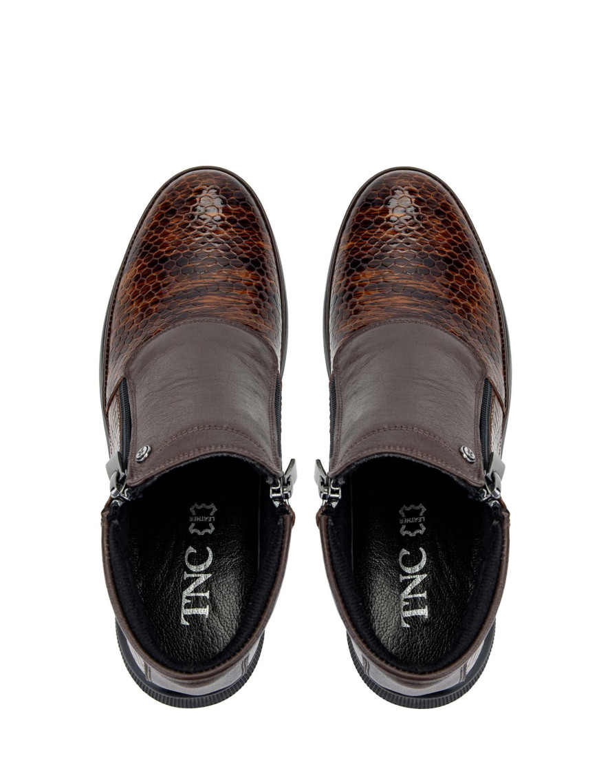 Tamer Tanca Kadın Hakiki Deri Kahverengi Kroko Casual Bot Tamer Tanca Kadın Hakiki Deri Kahverengi Kroko Casual Bot