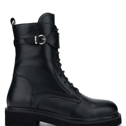 Tamer Tanca Kadın Hakiki Deri Siyah Deri Casual Bot