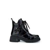 Tamer Tanca Kadın Hakiki Deri Siyah Rugan Casual Bot Tamer Tanca Kadın Hakiki Deri Siyah Rugan Casual Bot