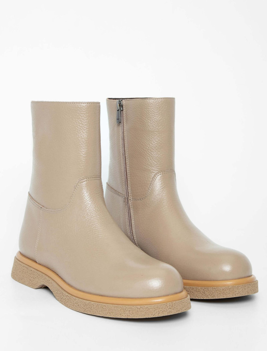 Tamer Tanca Kadın Hakiki Deri Bej Casual Bot Tamer Tanca Kadın Hakiki Deri Bej Casual Bot